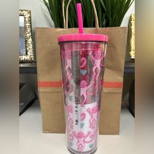 Starbucks x Roller Rabbit Lovely Monkey Cold Cup 24oz New with straw